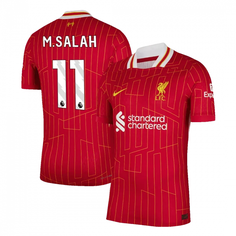 M.SALAH #11 Liverpool Home Authentic Soccer Jersey
