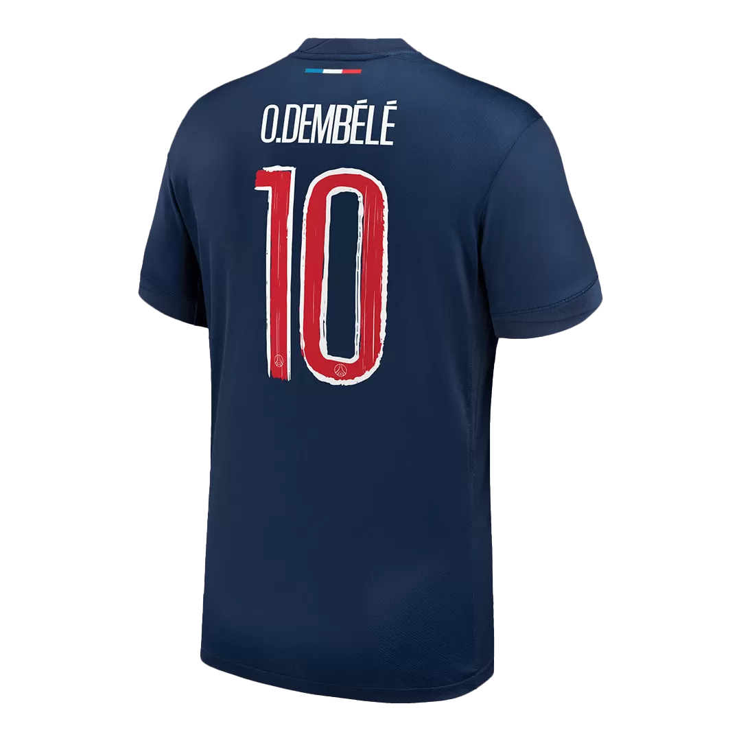 O.DEMBÉLÉ #10 PSG Home Soccer Jersey -UCL - Image 3