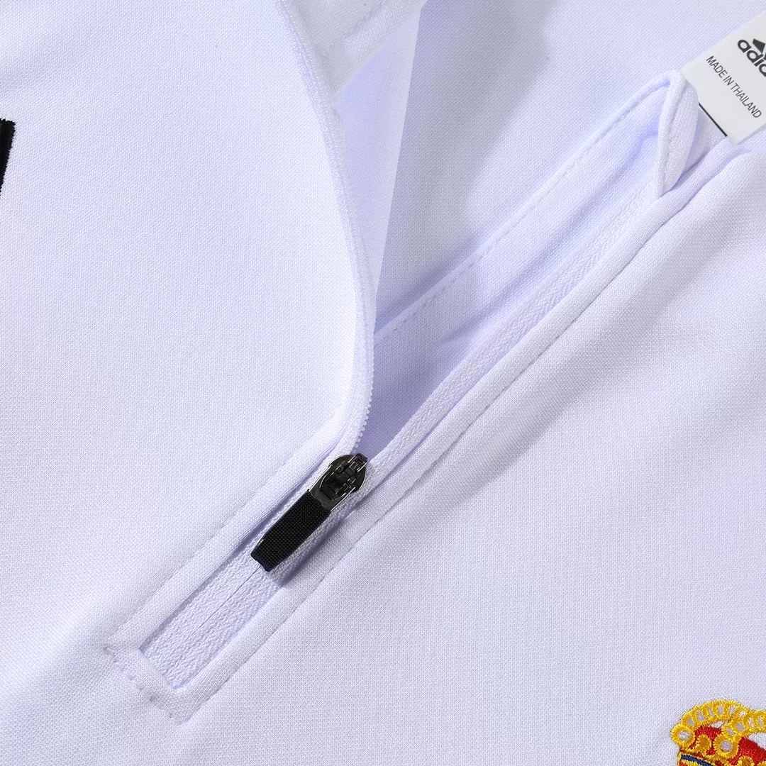 Real Madrid 1/4 Zip Tracksuit 2025/26 White - Image 6
