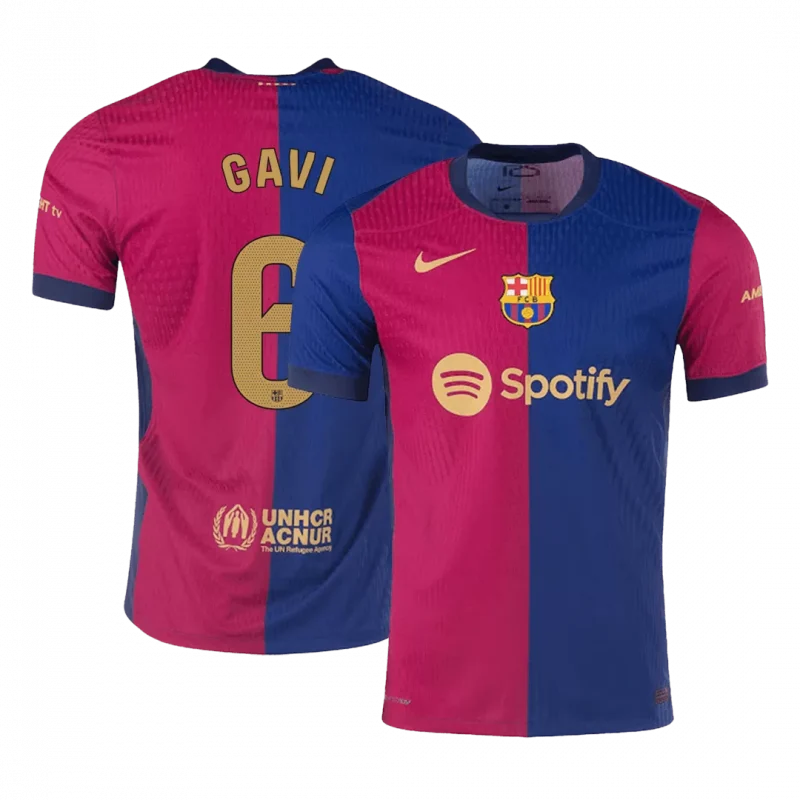 GAVI #6 Barcelona Home Soccer Jersey