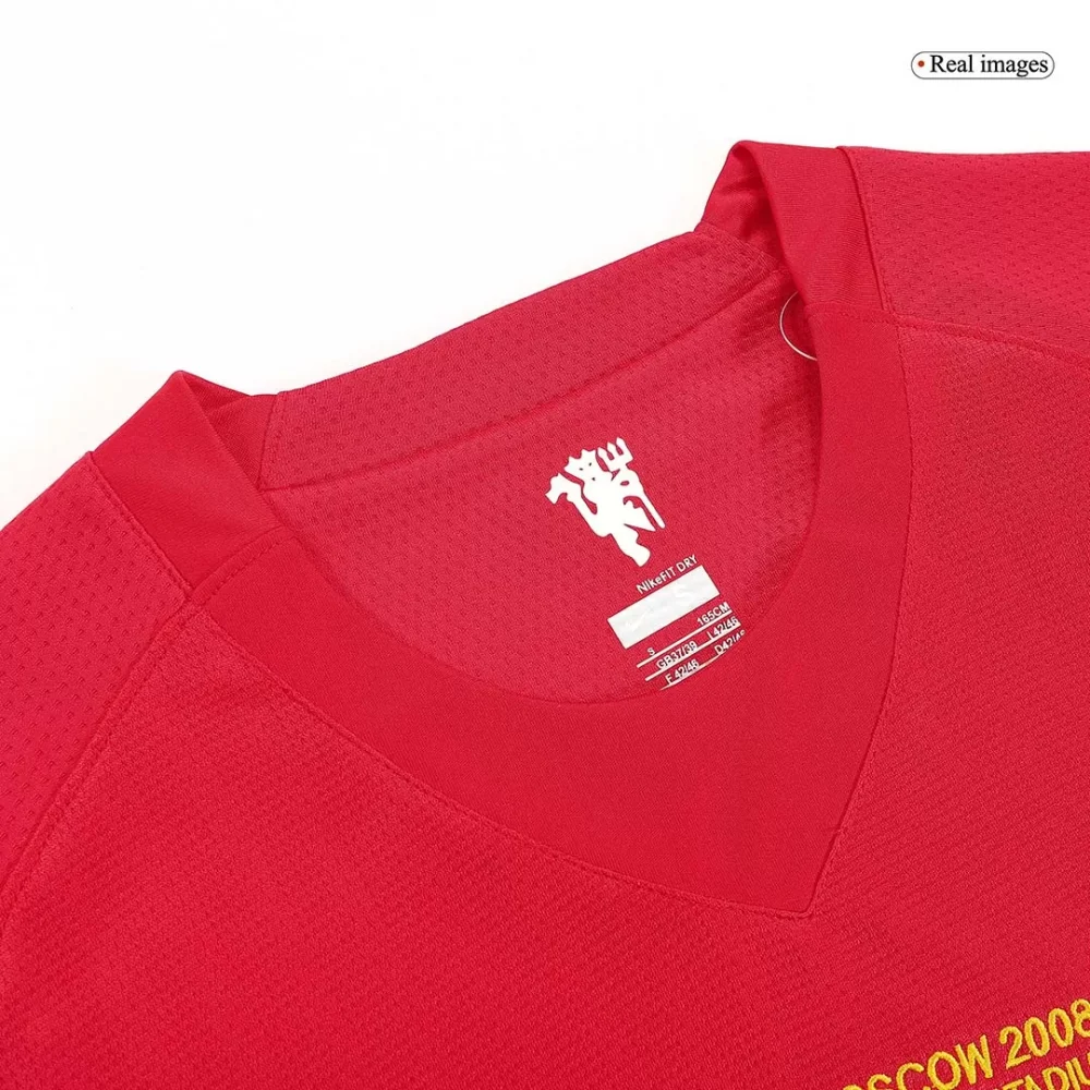 Vintage Soccer Jersey ROONEY #10 Manchester United Home Long Sleeve 2007/08 - UCL Final - Image 4