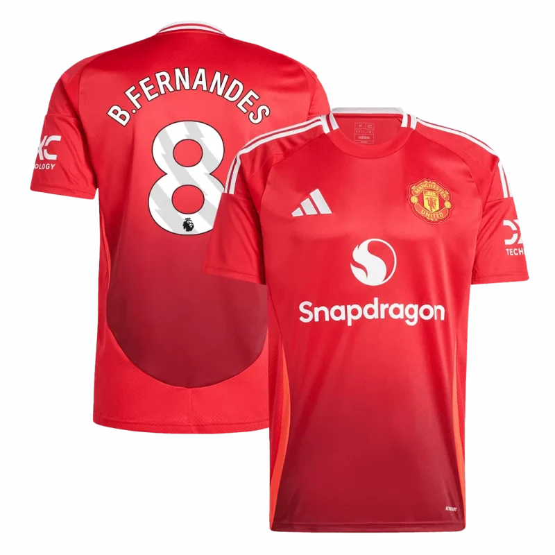 B.FERNANDES #8 Manchester United Home Soccer Jersey