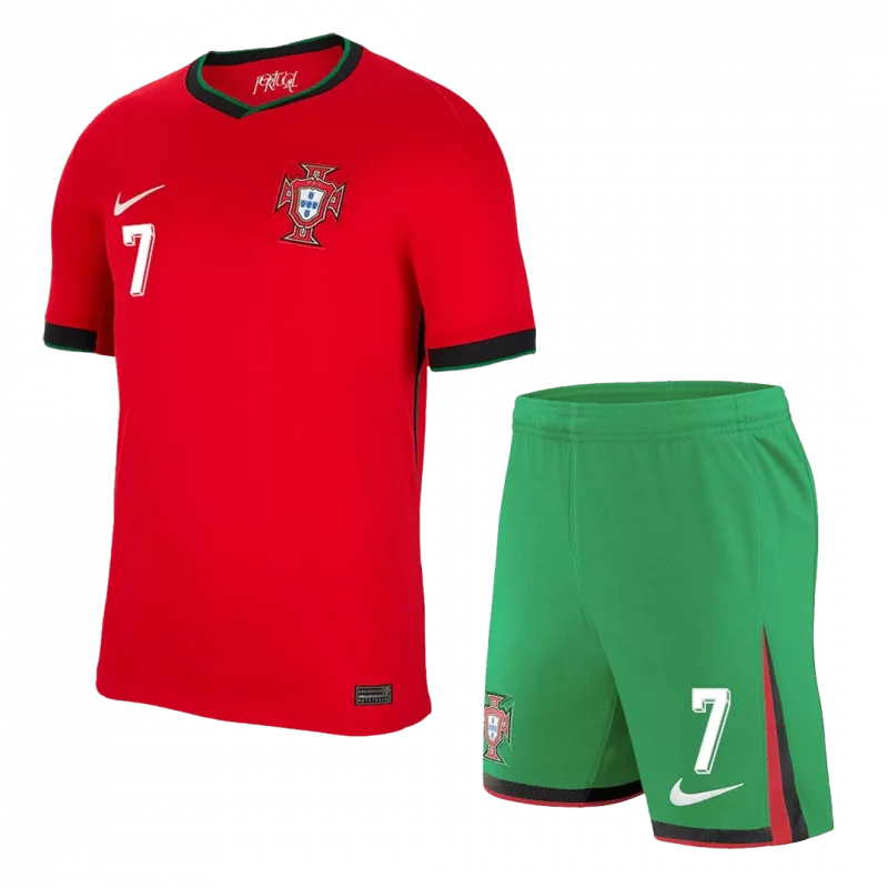 RONALDO #7 Portugal Home Jerseys Kit EURO