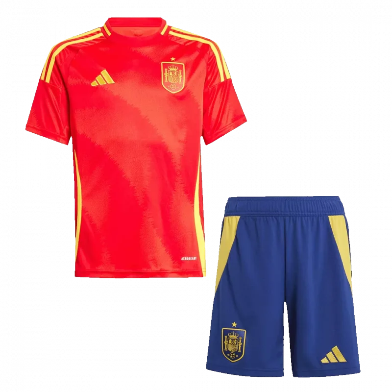 Spain Home Kids Soccer Jerseys Kit EURO
