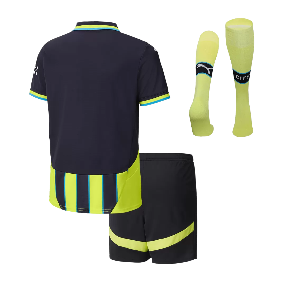 Manchester City Away Kids Soccer Jerseys Full Kit - Image 2