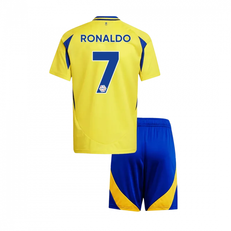 RONALDO #7 Al Nassr Home Kids Soccer Jerseys Kit