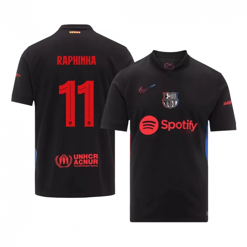 RAPHINHA #11 Barcelona Away Soccer Jersey - UCL