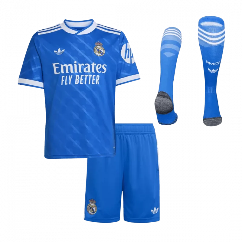 Real Madrid Third Away Kids Soccer Jerseys Full Kit 2025/26
