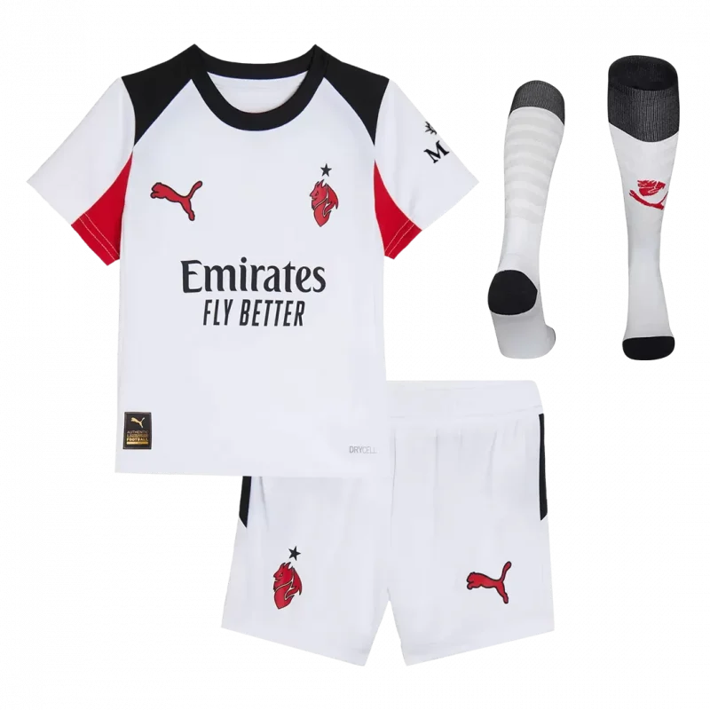 AC Milan Away Kids Soccer Jerseys Full Kit 2025/26