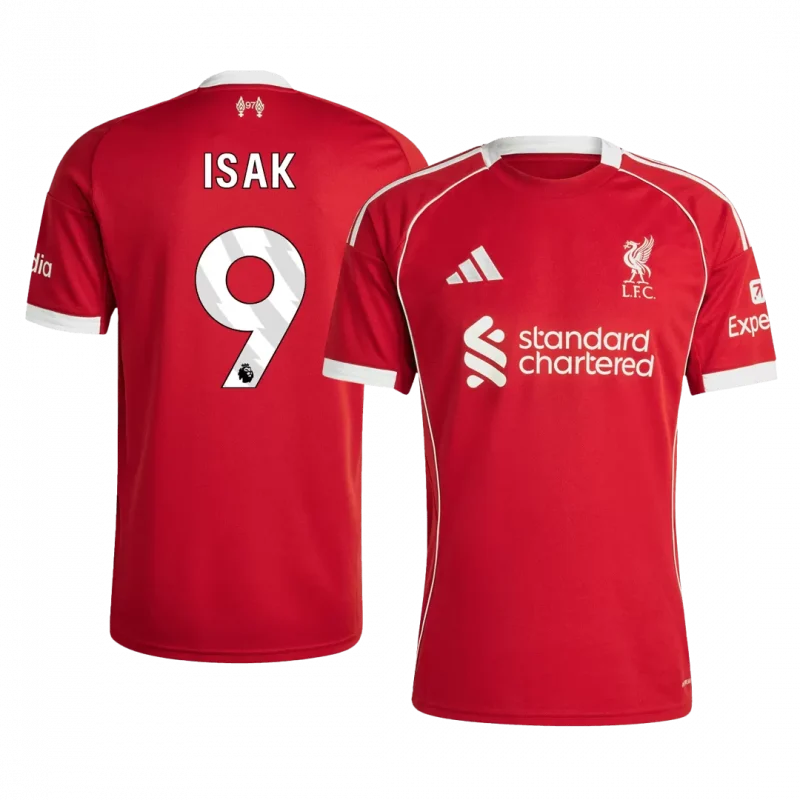 ISAK #9 Liverpool Home Soccer Jersey 2025/26