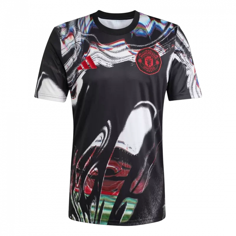 Manchester United Pre-Match Soccer Jersey 2025/26 Black