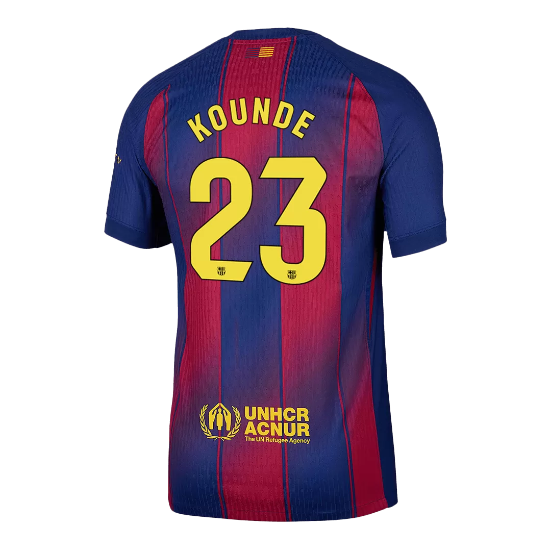 KOUNDE #23 Barcelona Home Authentic Soccer Jersey 2025/26 - Image 2