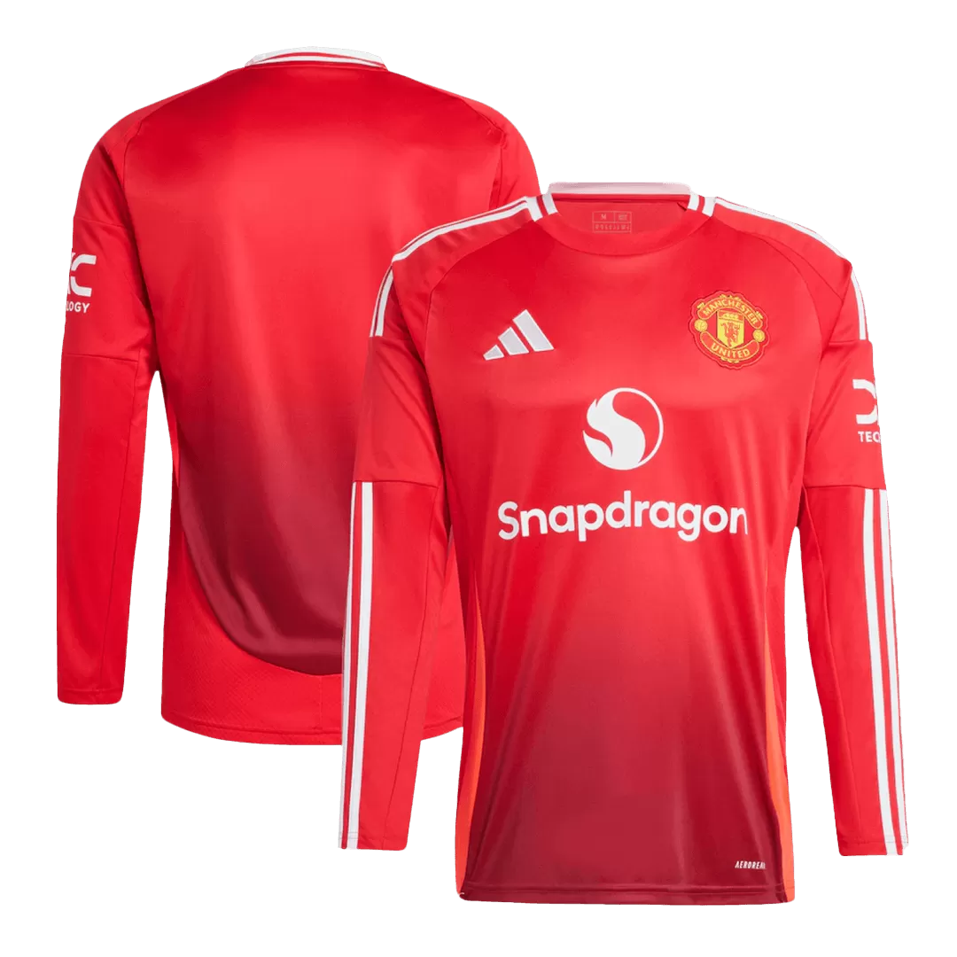 Manchester United Home Long Sleeve Jersey - Image 5