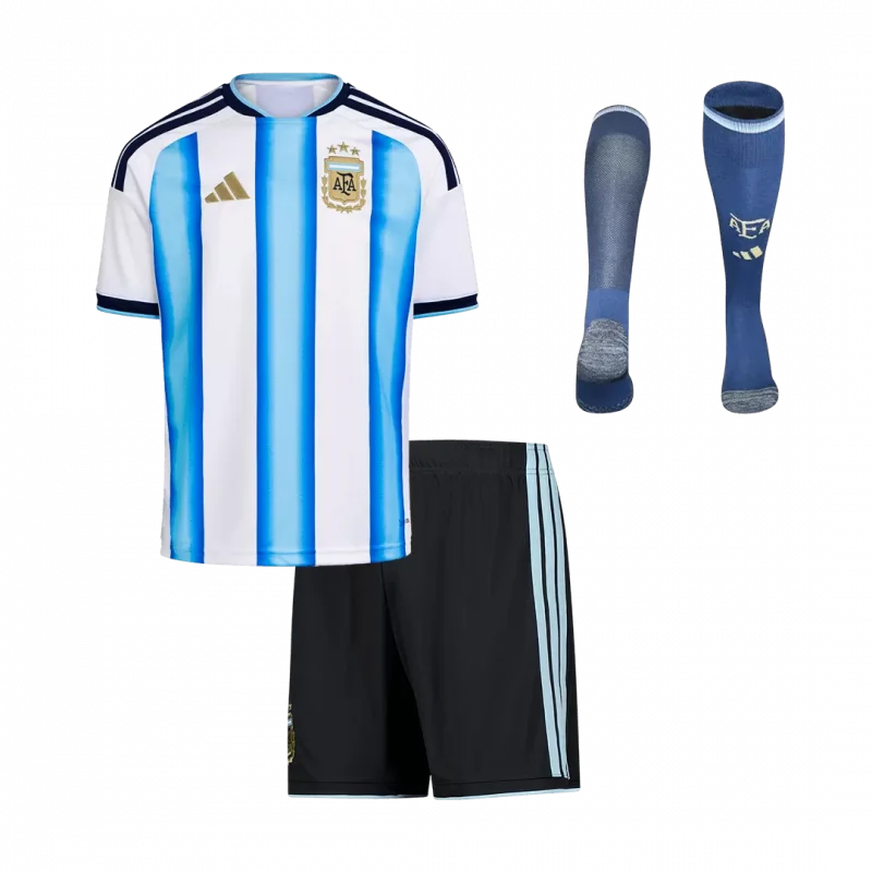 Argentina Home World Cup Kids Soccer Jerseys Full Kit 2025/26