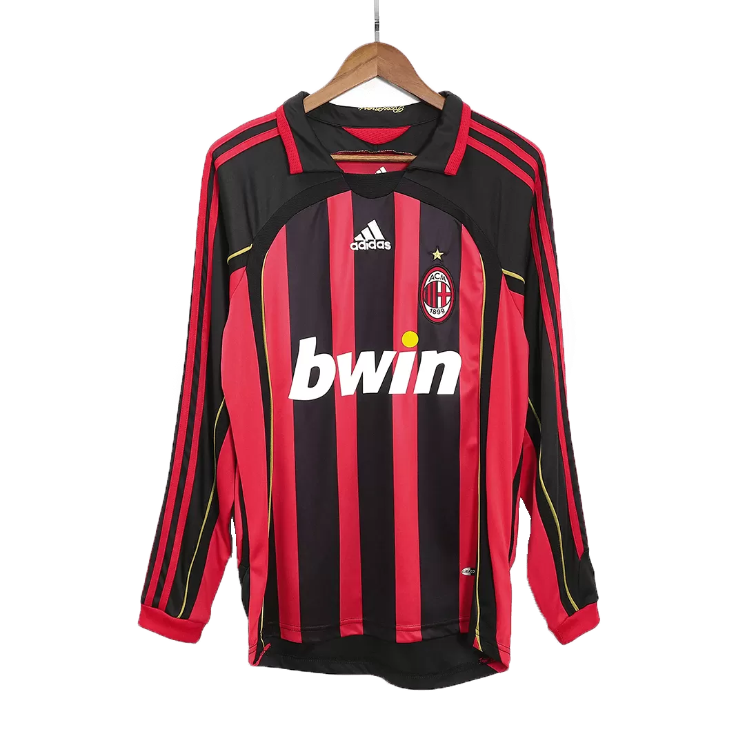 Vintage Soccer Jersey RONALDO #99 AC Milan Home Long Sleeve 2006/07 - Image 2