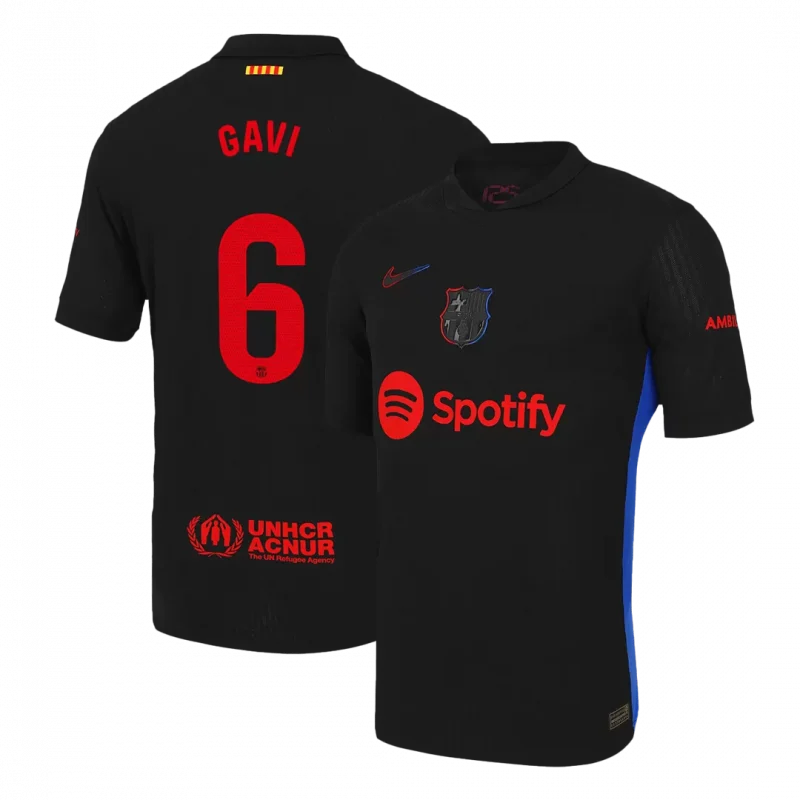 GAVI #6 Barcelona Away Authentic Soccer Jersey