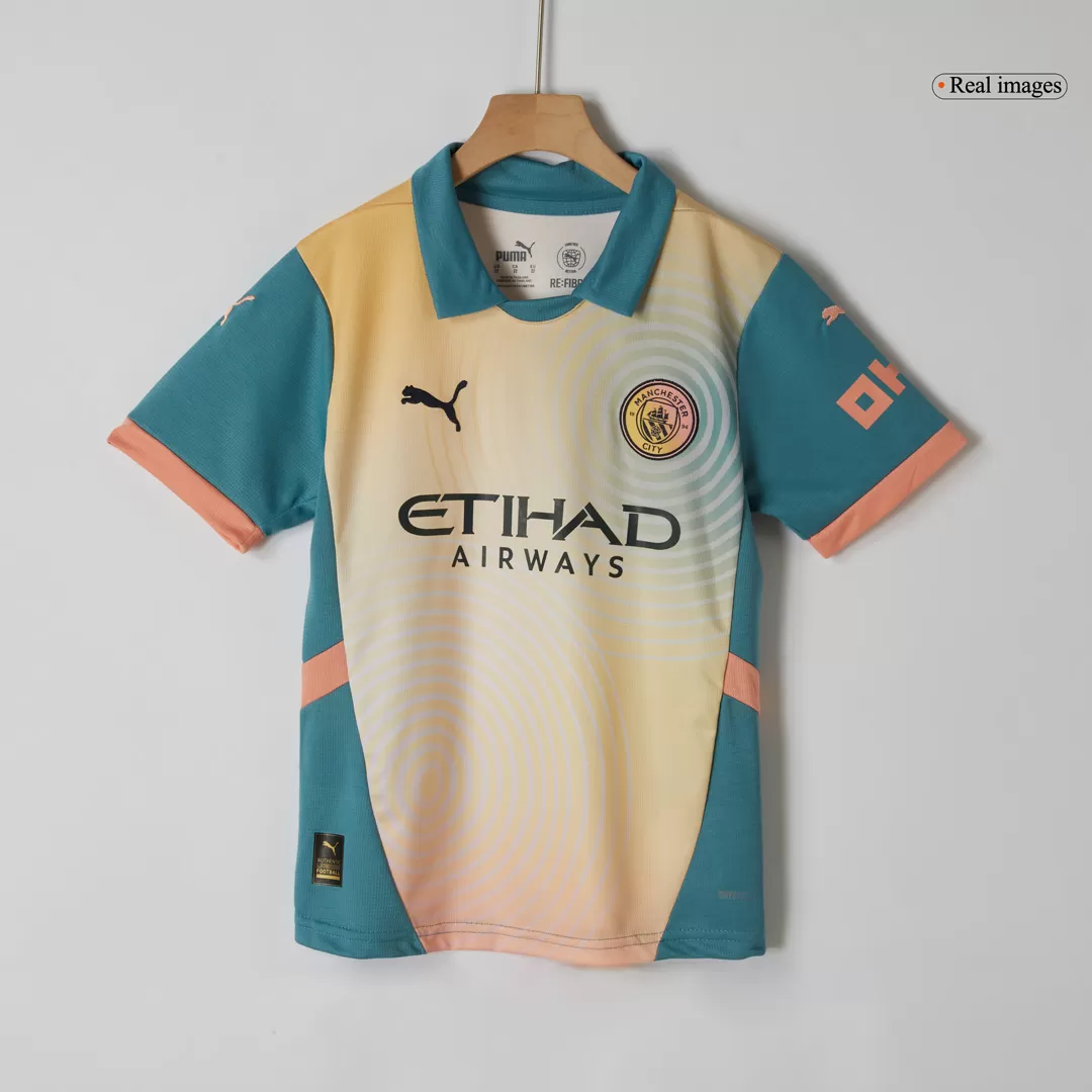 Manchester City Fourth Away Kids Soccer Jerseys Kit- Definitely City (UCL) - Image 4