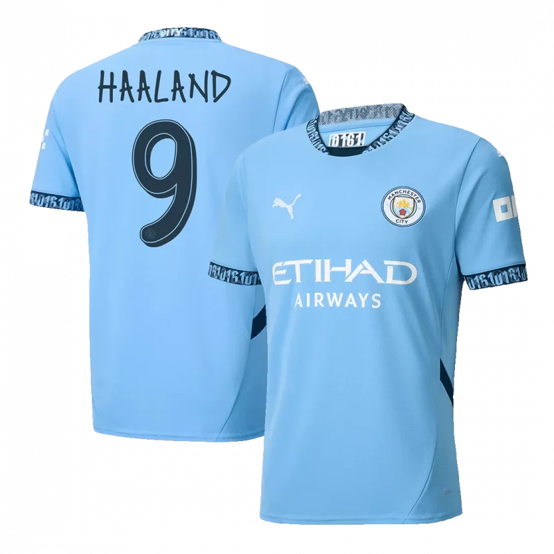 HAALAND #9 Manchester City Home Soccer Jersey - UCL
