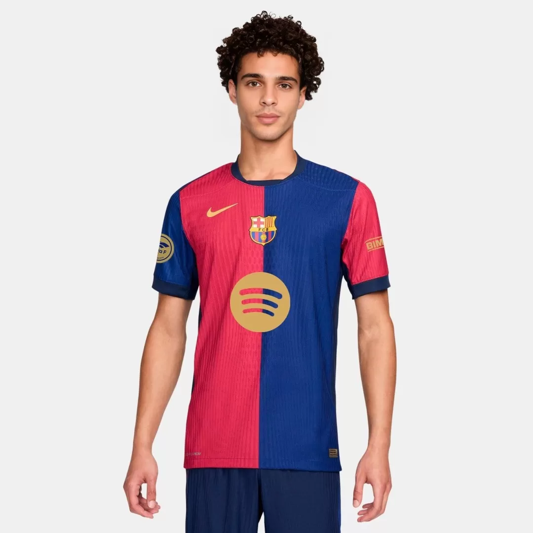 Barcelona Home Authentic Soccer Jersey Spotify Logo Without Text - Image 3